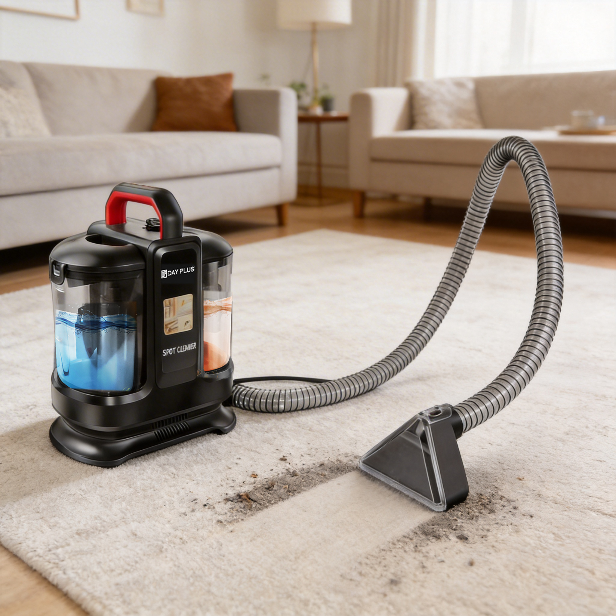 E-shop Nasssauger Polsterreiniger Gerät 600W 20 kPa Teppichreiniger Waschsauger, tragbarer Teppich Reinigungsgerät mit Selbstreinigungsfunktion und