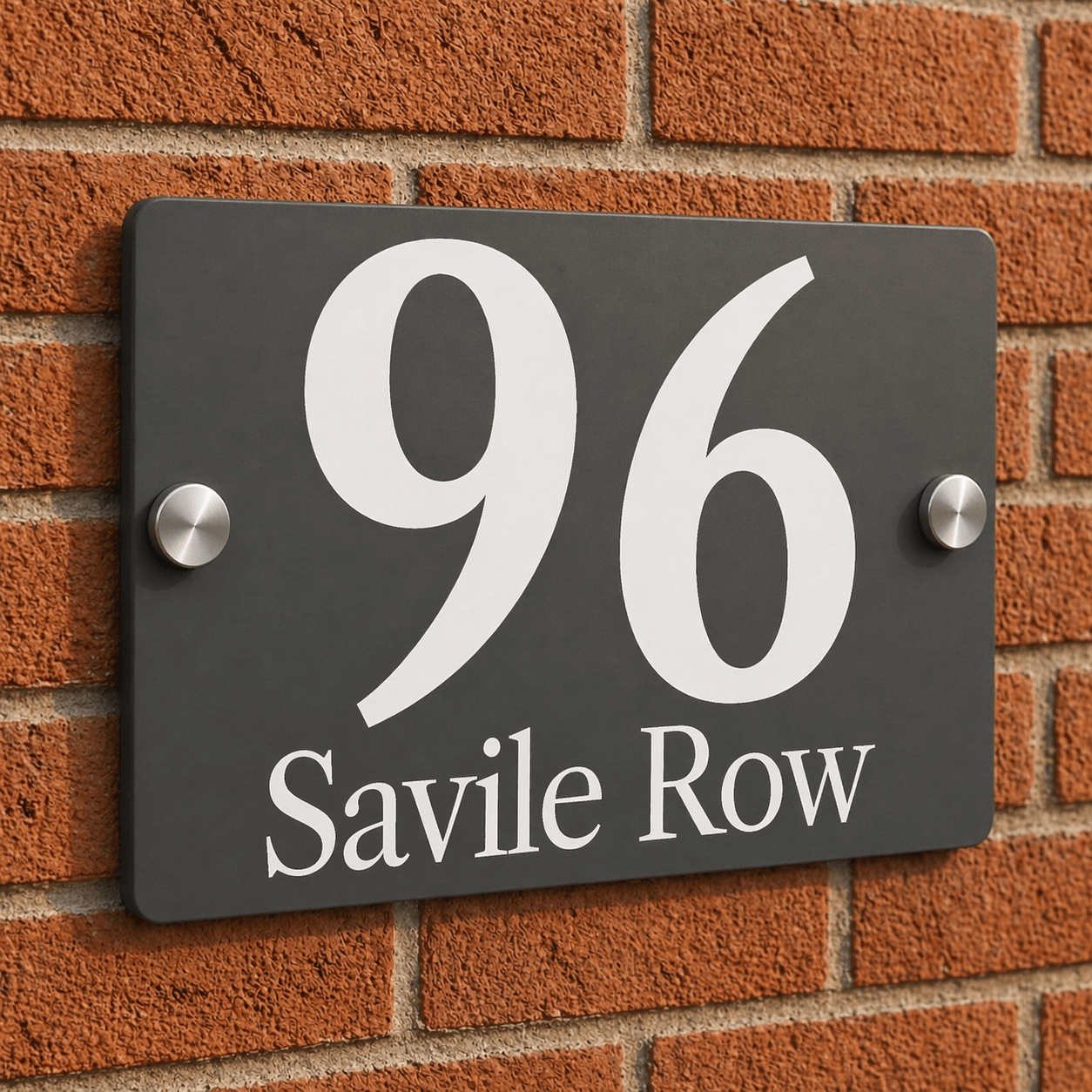 TEMU Customized 3mm Acrylic Sign With Stainless Steel Screws Personalized Address Plaque For Outdoor Wall Decoration Of