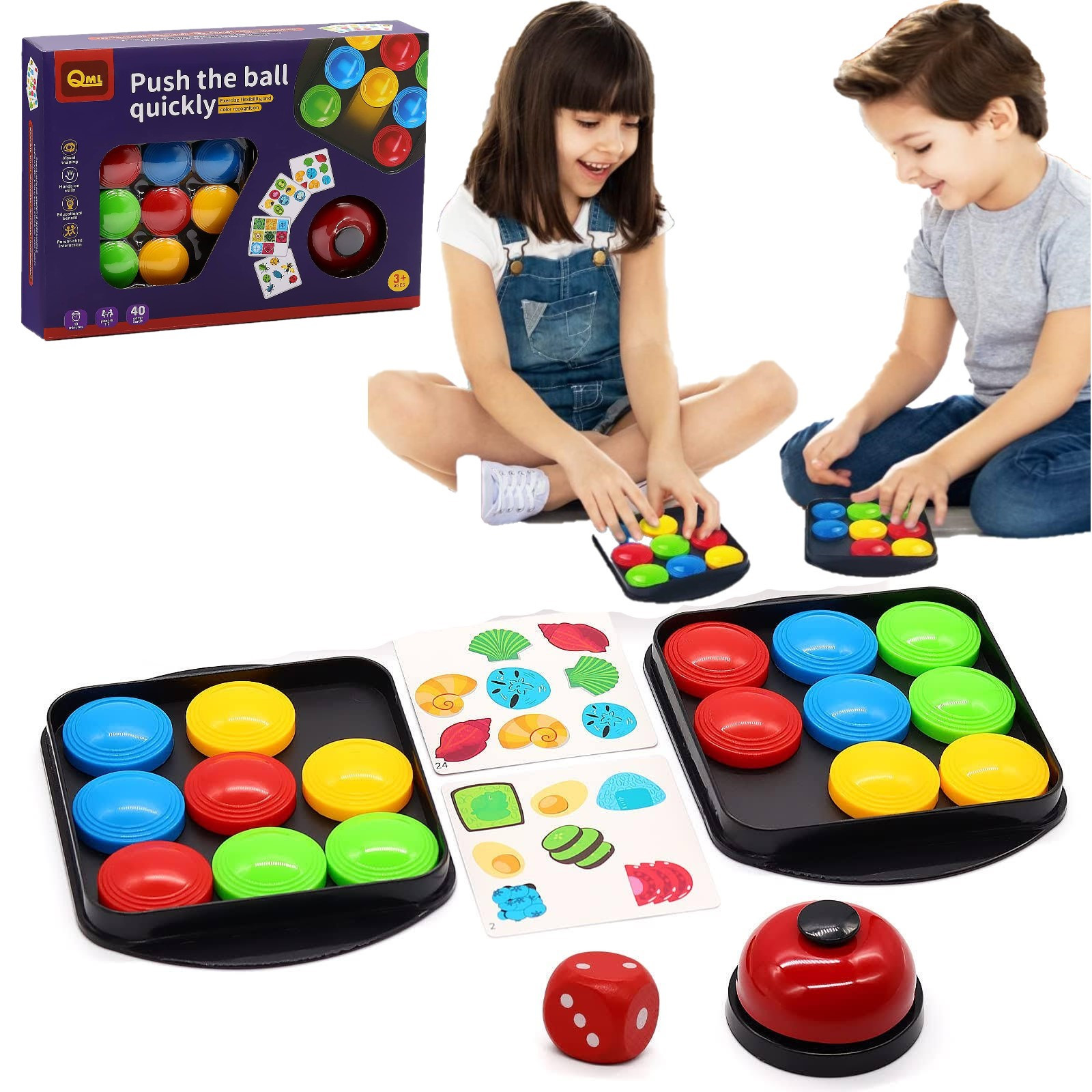 TEMU PUSH THE BALL QUICKLY - M13 - JEU DE MÉMOIRE ET DE COMPÉTENCES MENTALES POUR ENFANTS