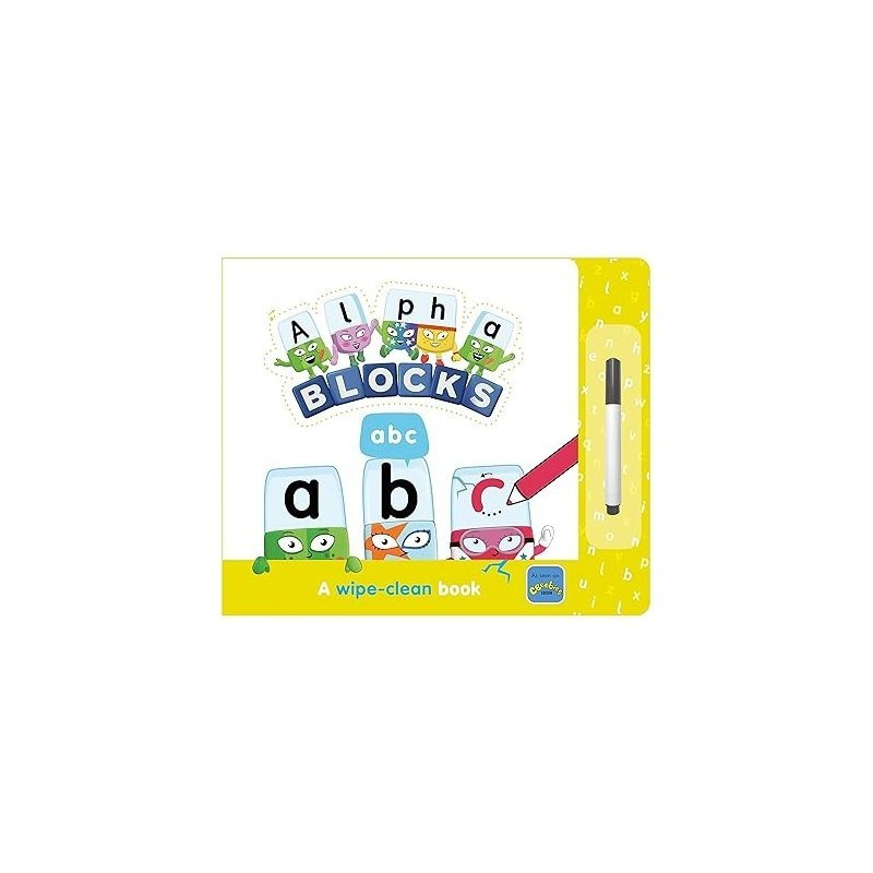 Alphablocks ABC: A Wipe-Clean Book and Pen - Learn to Write the Alphabet - Ages 3-6 - Board Book