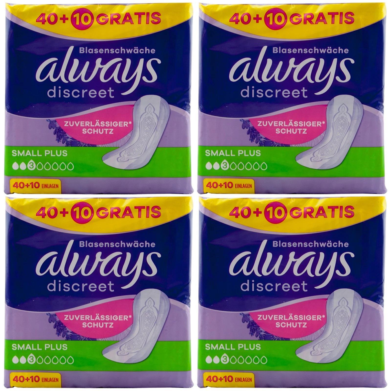 Always Discreet Small X 50pcs Bladder Protection Incontinence