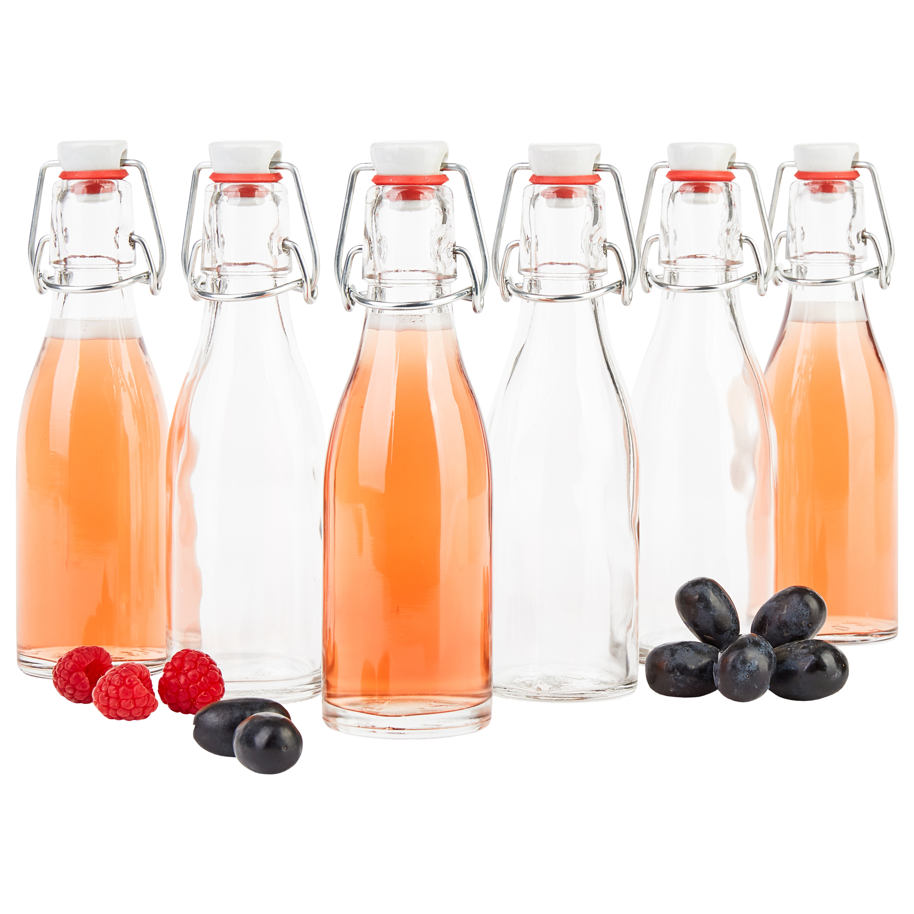 Image of 6x Bottle Opener 200ml Beer Can Round Glass Bottles Juice Beer Liqueur Vinegar Oil Wire Clamp