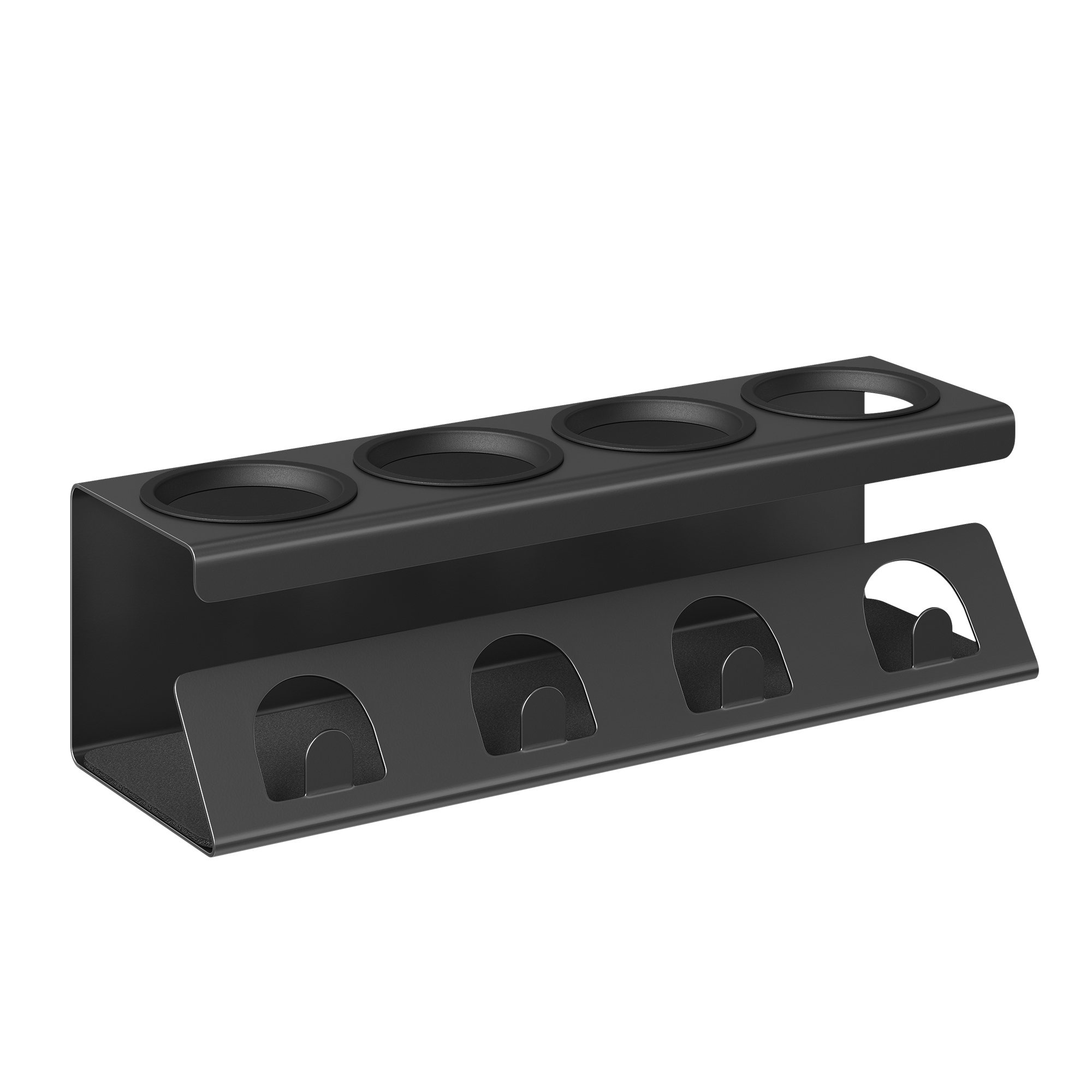 Image of Bottle Holder, For 4 Bottles, Drip Stand Bottles, Steel, Black