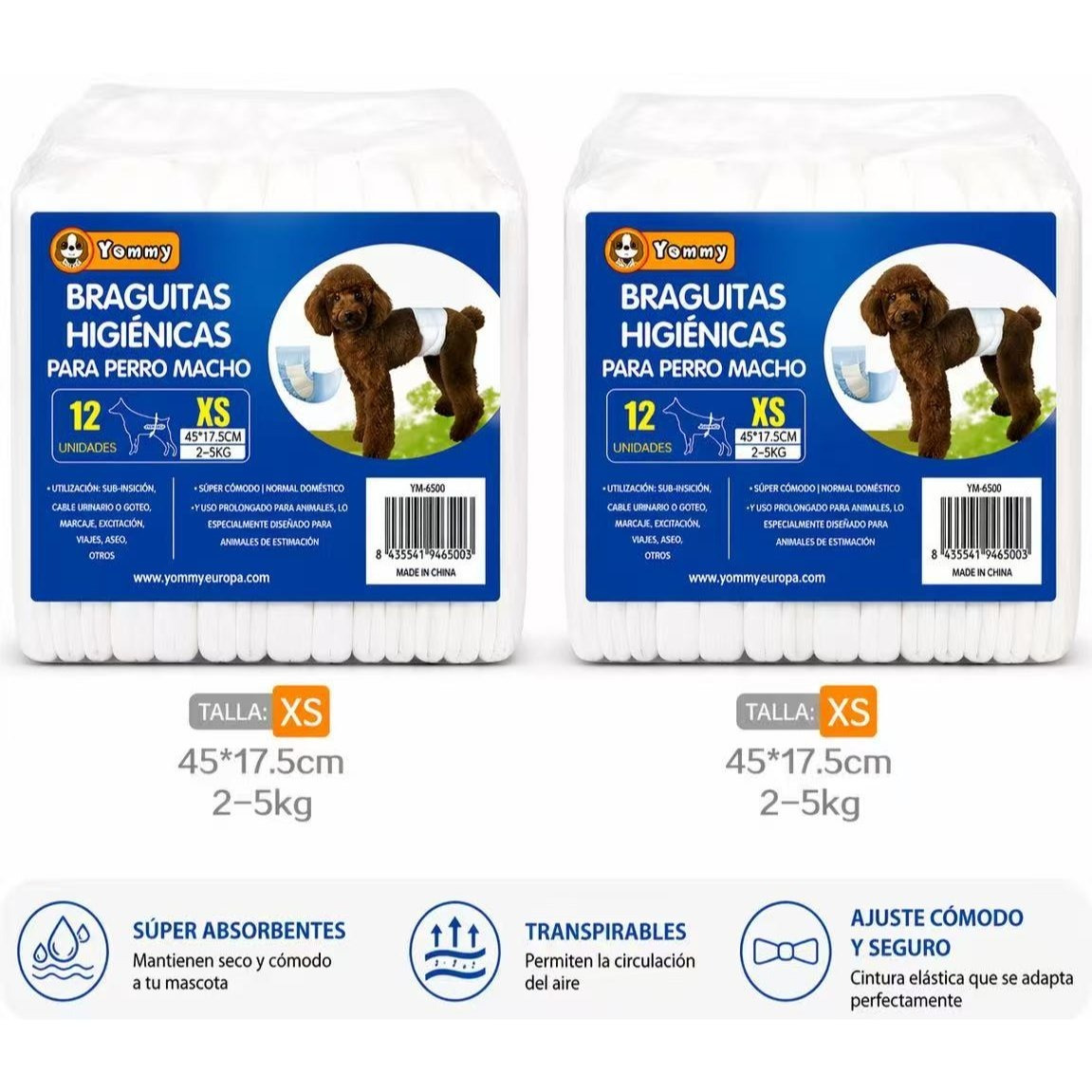 TEMU VORTEX 2 PACK 12 Braguitas higienicas para perro TOTAL 24 braguitas