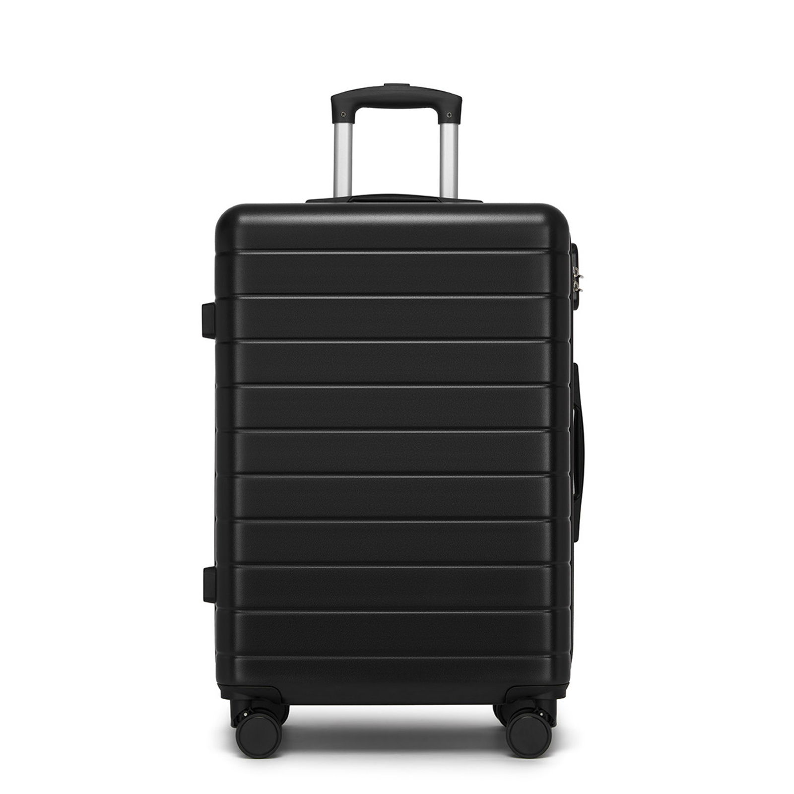 1 Piece 20/24/28 Inch Durable Abs Hard Shell Checked Luggage, Travel Suitcase With 360° Quiet Spinner Wheels & Secure Combination Lock