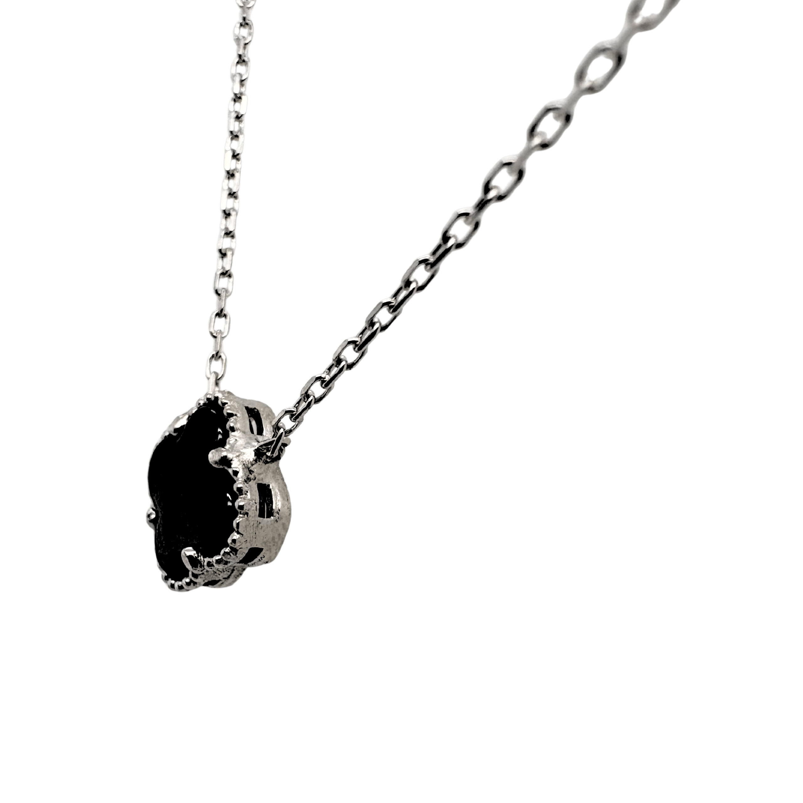 Image of 925 Silvery Necklace With A Pendant Featuring A Happiness Symbol - Elegant Jewelry For A Woman, A Perfect Gift Idea