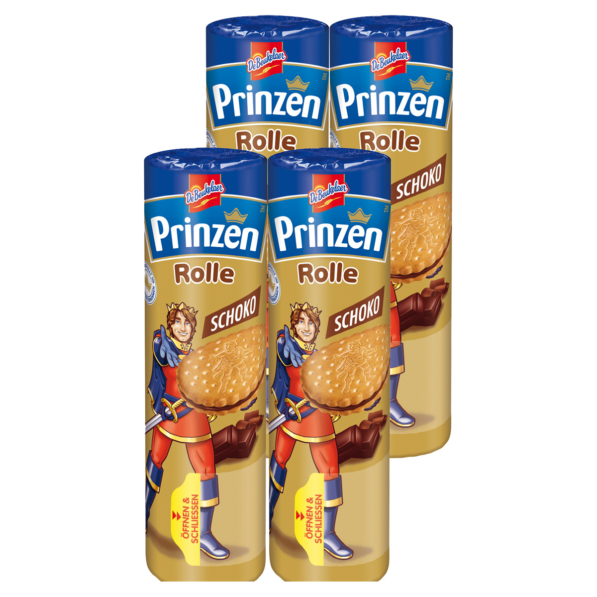 Image of Debeukelaer Prince Roll Cocoa With Cocoa Cream Filling 400g 4-pack