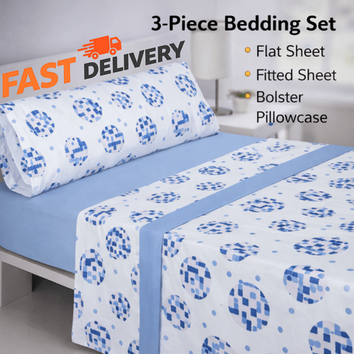 3pcs sheet set microfiber for all bed sizes with matching bolster pillowcase for daily guests dorm use adjustable fitted sheet top sheet flat sheet matching pillowcase