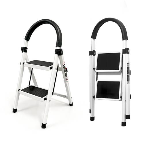 foldable domestic steel alloy staircase with anti slip handrail