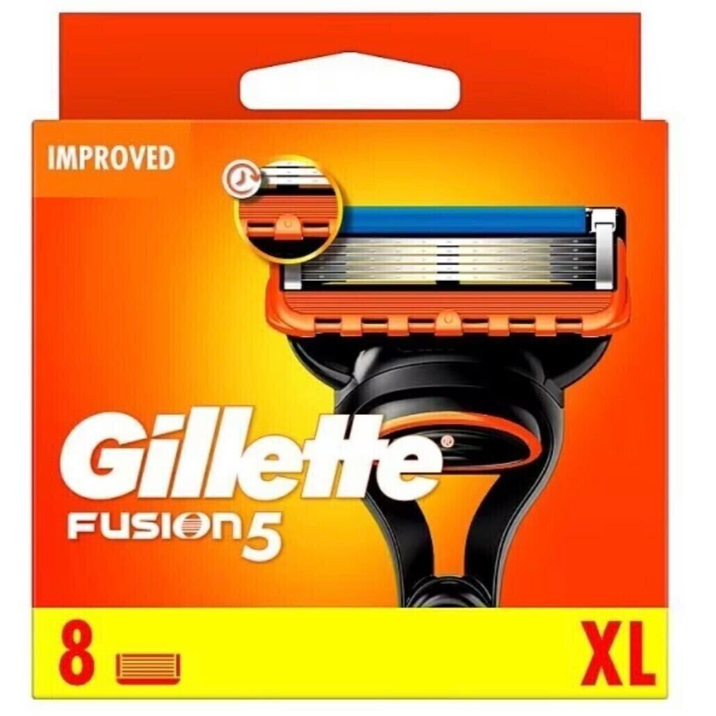 TEMU Gillette Fusion5 8 Pack Xl Refill Cartridges 100% Brand New Original