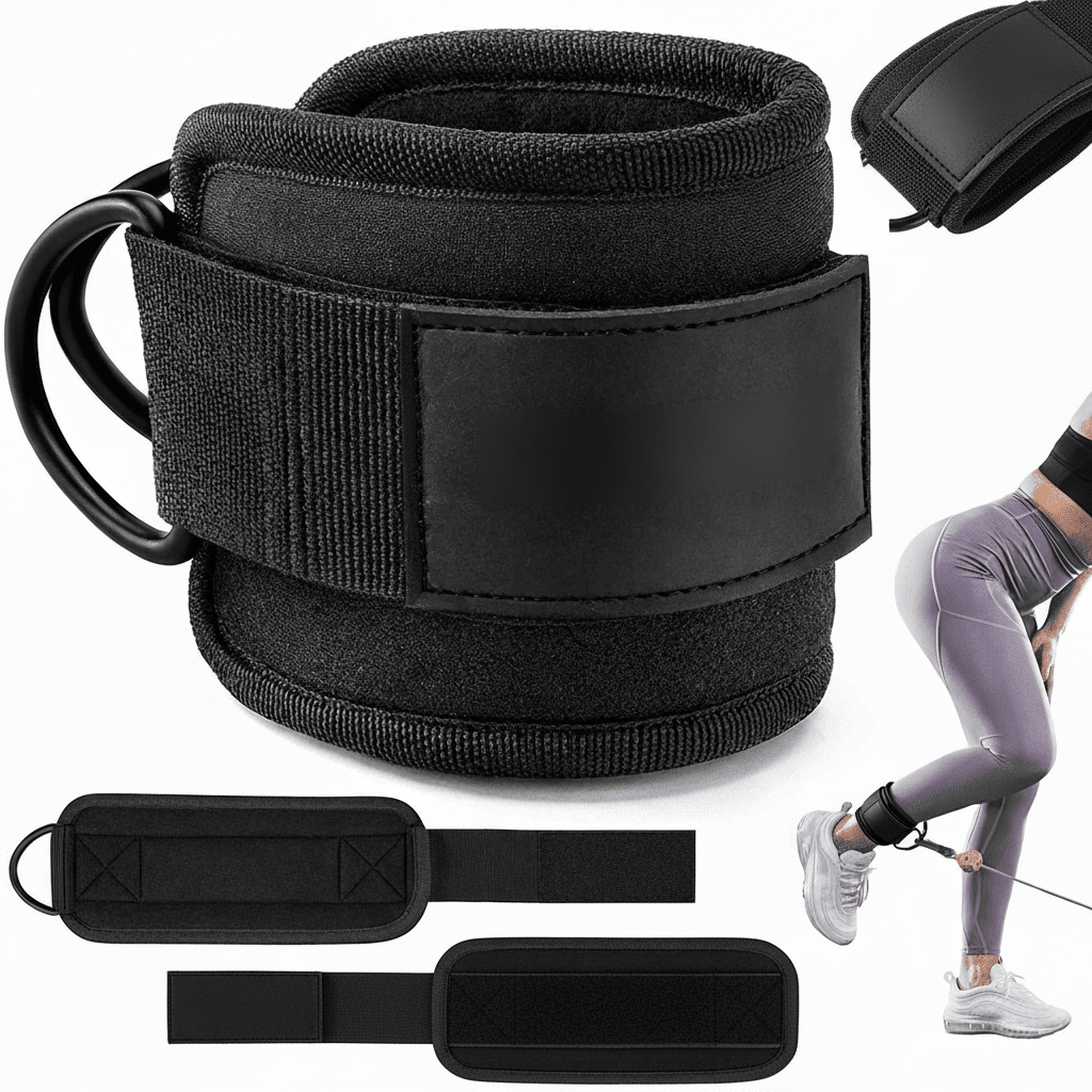 TEMU Pack Of 2 Ankle Strap For Gym Exercise - Fit With Premium, Ankle Bands For Working Out