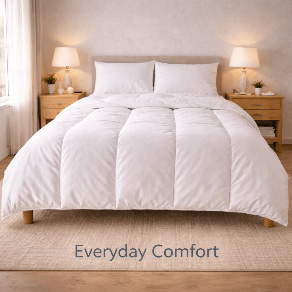 All Season Comforter Duvet Soft Lightweight Quilt 2.5 4.5 7.5 10.5 13.5 15 Tog Single Double King Super King Bedding: retailer-supplied image