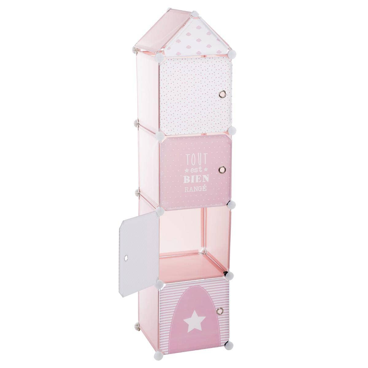 Children' Column Shelves - Pink, 34x139 Cm