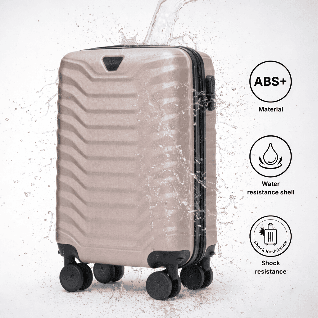 Medium Abs+ Suitcase 24" / 65 × 44 × 25 Cm / Travel Luggage / Damage-resistant Telescopic Handle, 4 Double 360° Wheels Peaflow
