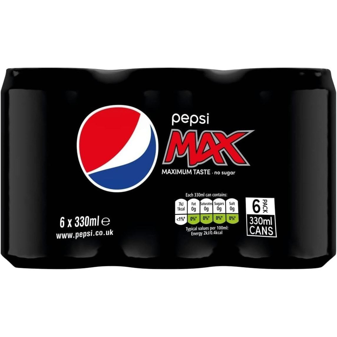 TEMU Max No Sugar Cola – Sparkling Soft Drink Cans Pack Of 6x330ml