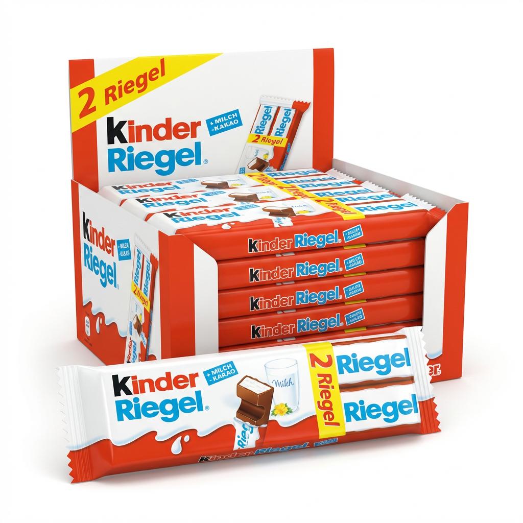 Image of Children's Bars 2pcs Full Milk Chocolate With Tenderly Melting Milk Filling – 24 × 42g = 1008g – Double Pack In A Display Stand