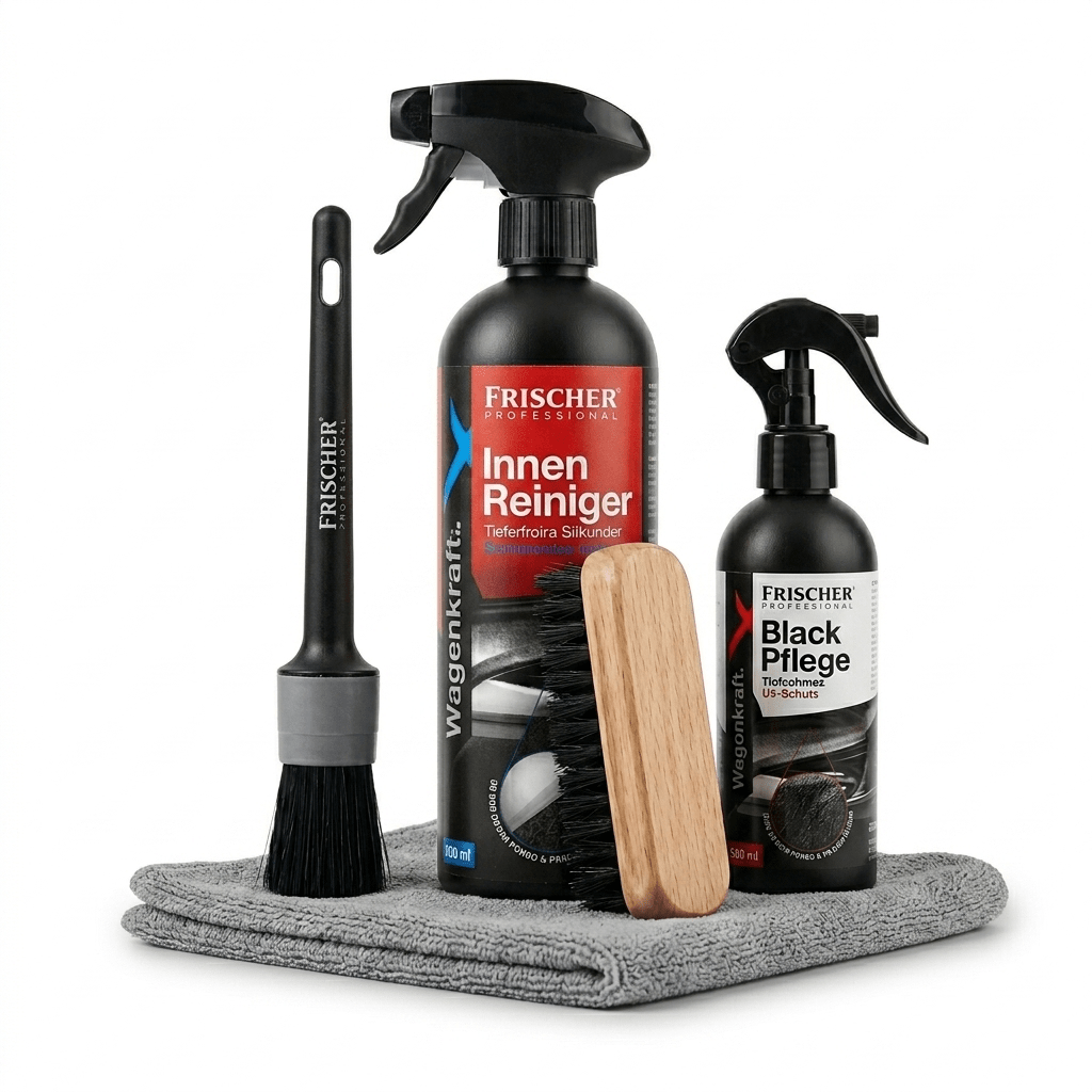 Max Frischer Car Interior Cleaning Kit Detailing Cockpit Plastics Dressing Uv Microfiber Set