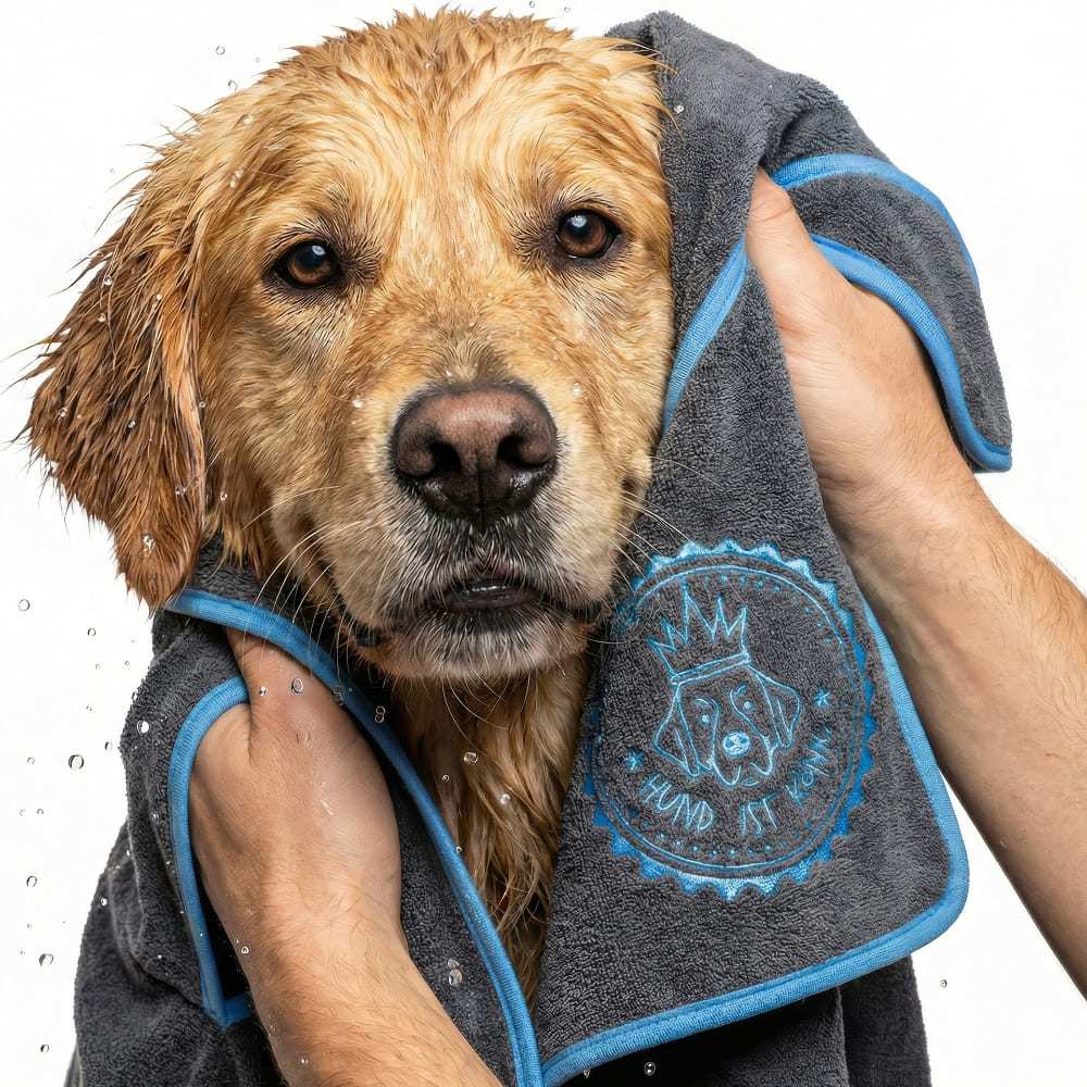 Image of Extra Absorbent Dog Towel, Microfiber Dog Towel For Large And Small Dogs, Quick-dry Towel, Dog Bath Towel, Dog Drying Towel With Pockets, Dog Shower Towel, Dog Accessories