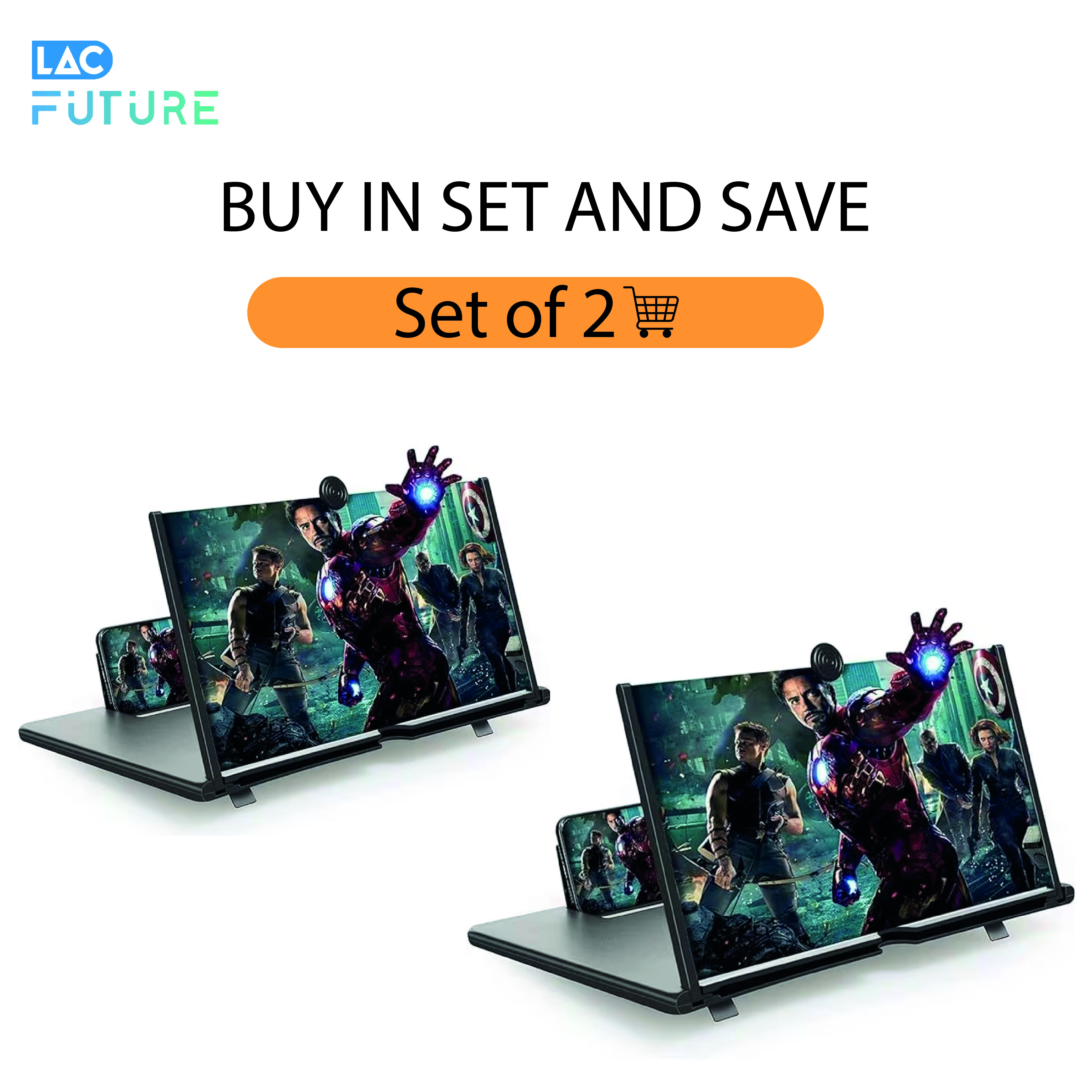 TEMU The Future Lente Smartphone 12" Hd Enlargement - Gift Ideas For Men's Birthday - Mobile Phone Screen Enlarger - Cell Phone Accessories For Boys