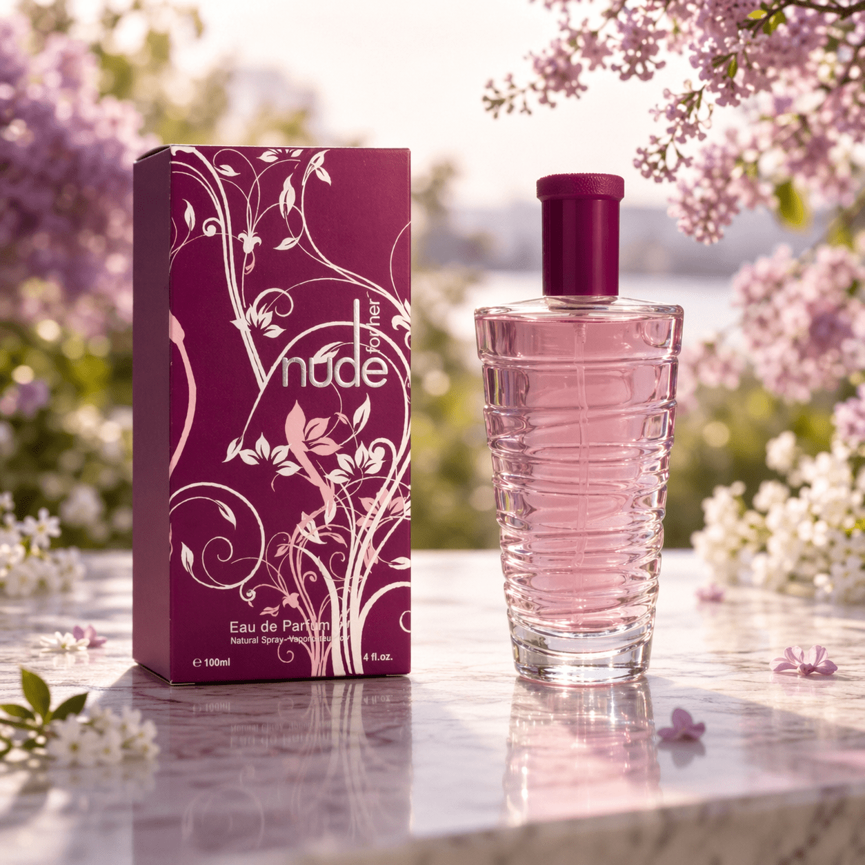 TEMU Perfume For Women Nude Purple Pour Femme Edp 100ml, A And Sensual Ladies Perfume With Delicate Powdery Top Notes Opening Into A Smooth Heart And