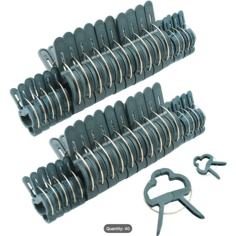 TEMU 40pcs Garden Plant Clips (2 Sizes) Adjustable Plant Stem Clips For Support Vine Vegetables Tomatoes Climbing Plants