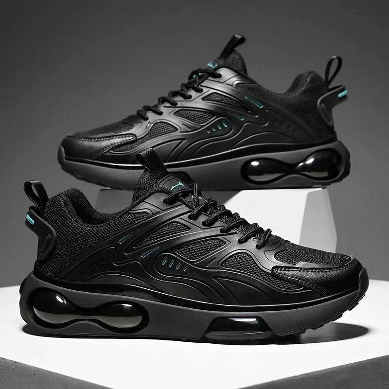 TEMU Mens Black Trainers Running Shoes Tennis Sports Training Walking Sneakers Trainers For Men Women Breathable Lightweight Comfortable Outdoor Flat