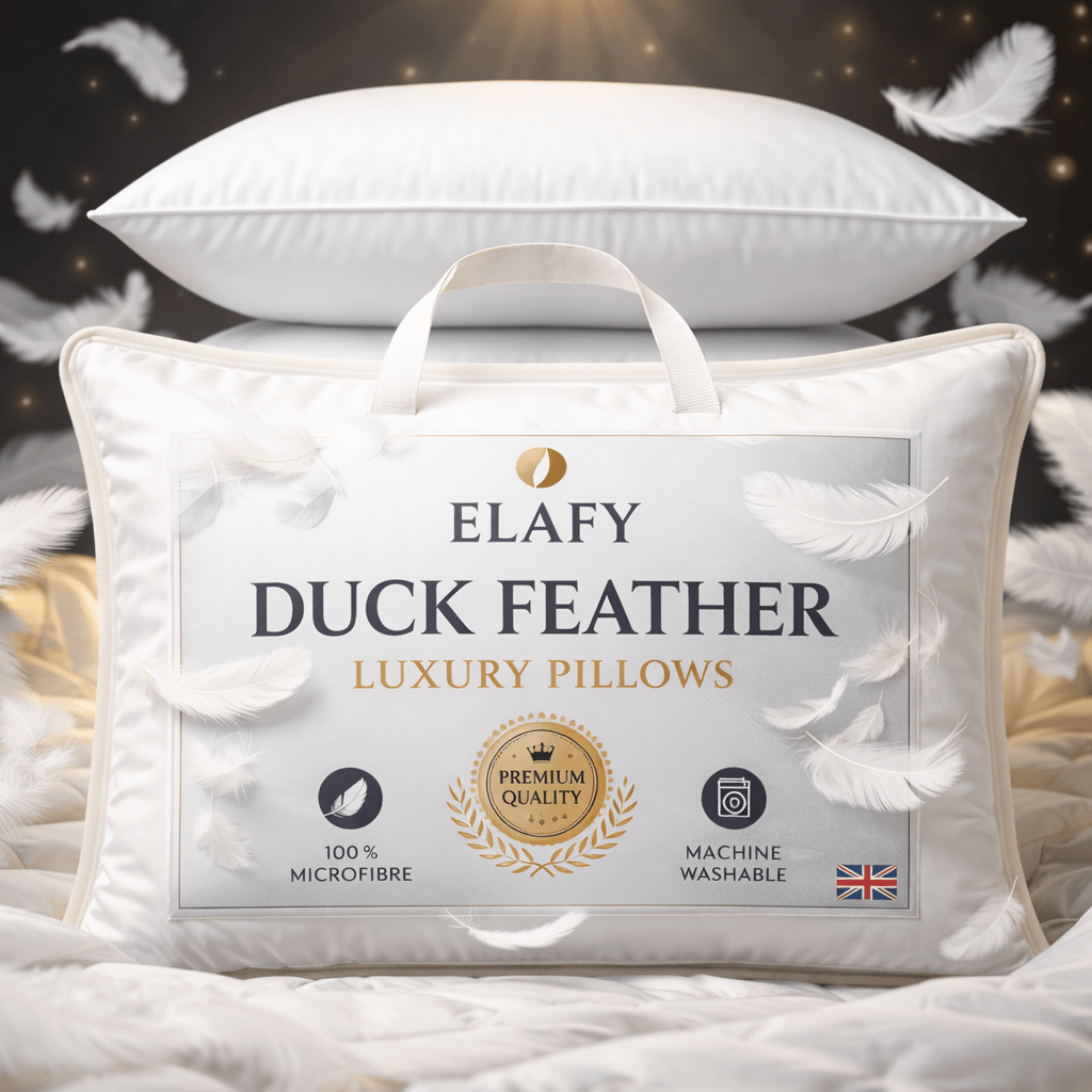 Duck Feather & Down Microfiber Pillows, Pack of 1, 2, or 4