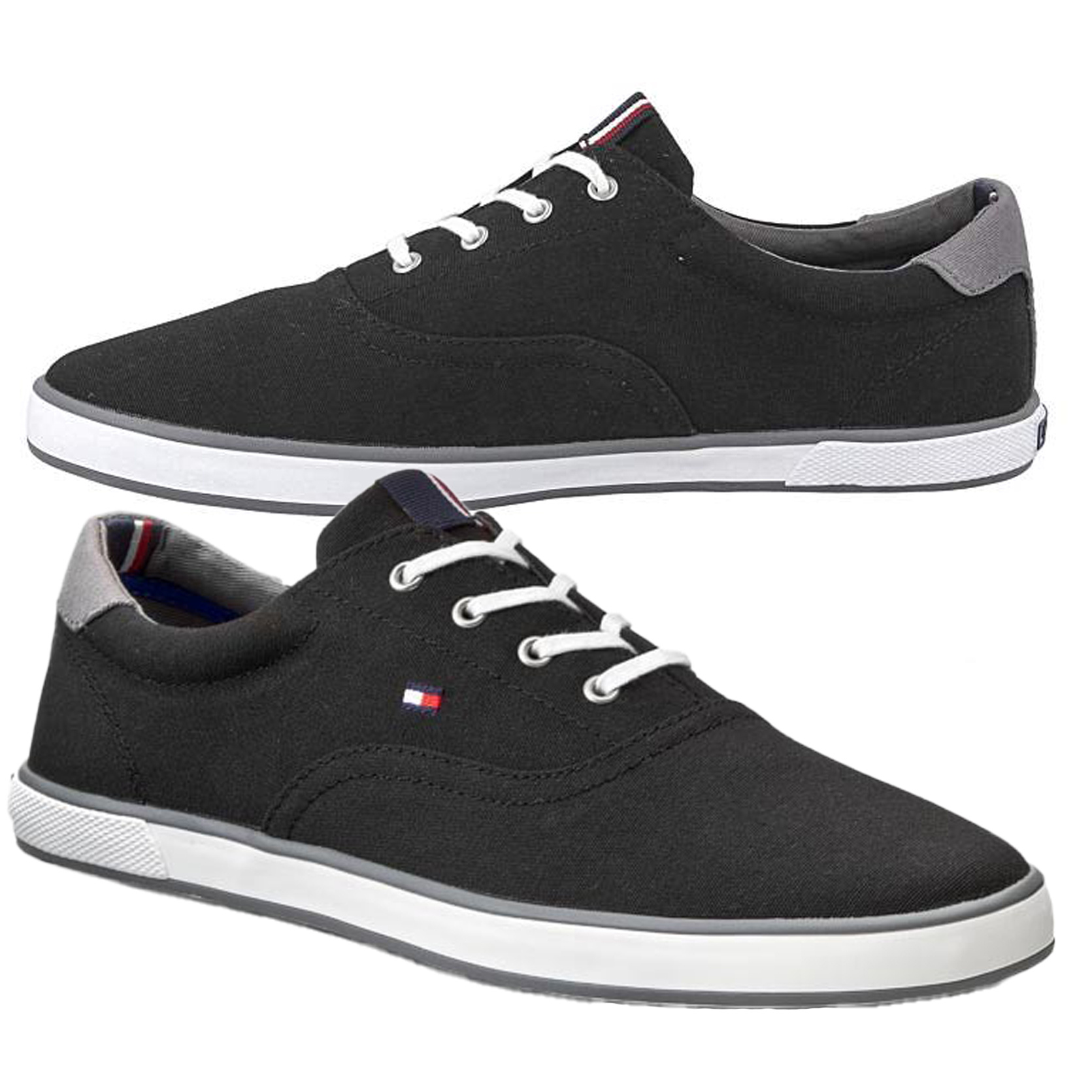 Tommy Hilfiger Black Lace-up Sneakers