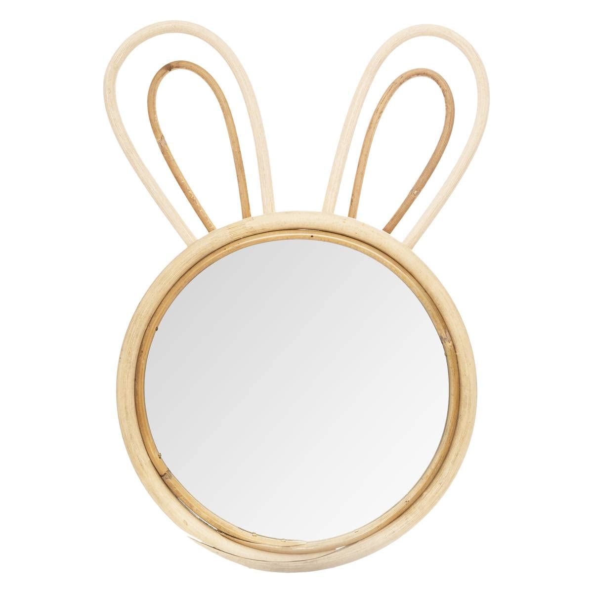 Child Rabbit Mirror - Bamboo 24x38 Cm