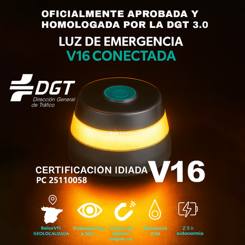 v16 emergency light beacon approved by dgt with in spanish to dgt 3 0 with pc25110058 to dgt 3 0 with emergency light for car data included 2038