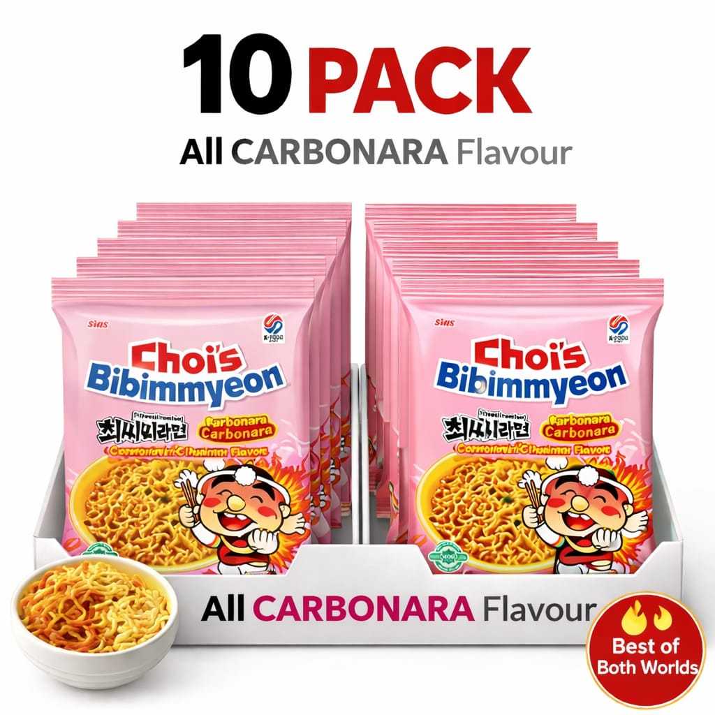 10x Choi's Instant Nudeln Carbonara\spicy 10x131g