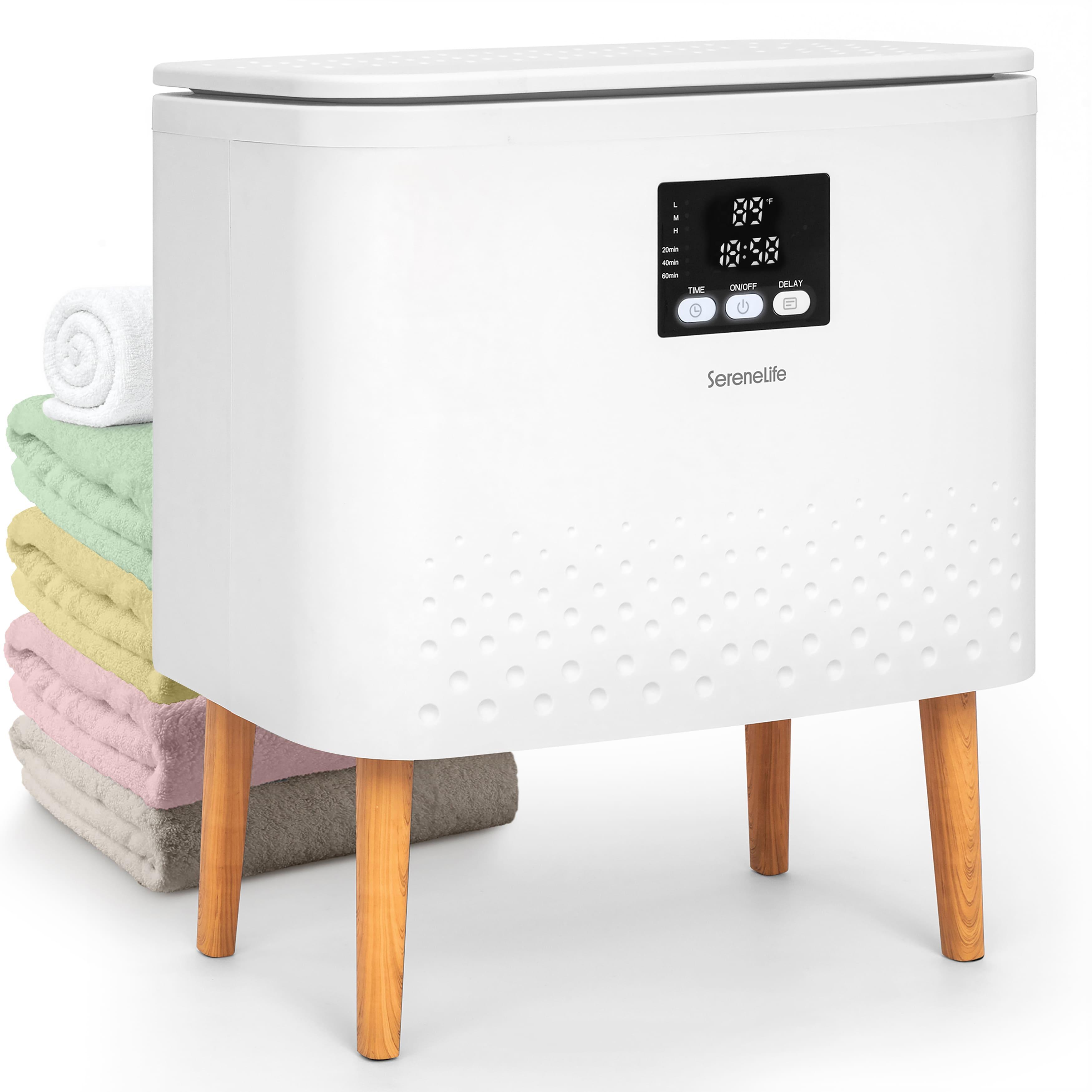Image of Hand Towel Warmer Bucket - 20l Electric Stand, Hand Towel Dryer And Blanket Warmer With Timer And Temperature Control, White/natural Design