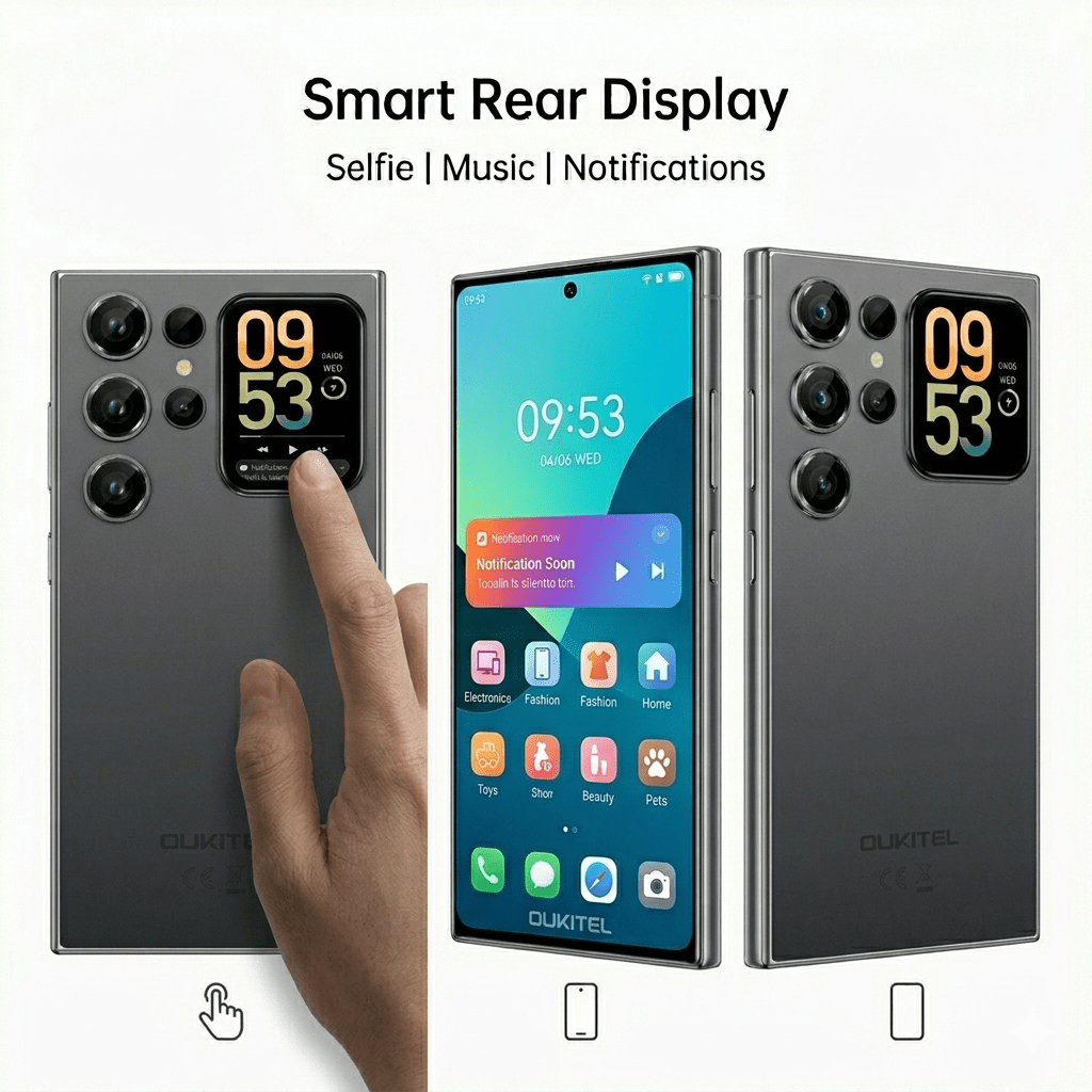 E-shop OUKITEL C62 SE Handy Ohne Vertrag, 16(4+12)GB RAM 128GB ROM, Smartphone 15, 6.88 Inch Screen, 5150 mAh Battery, Face + Fingerprint, GPS, 4G,