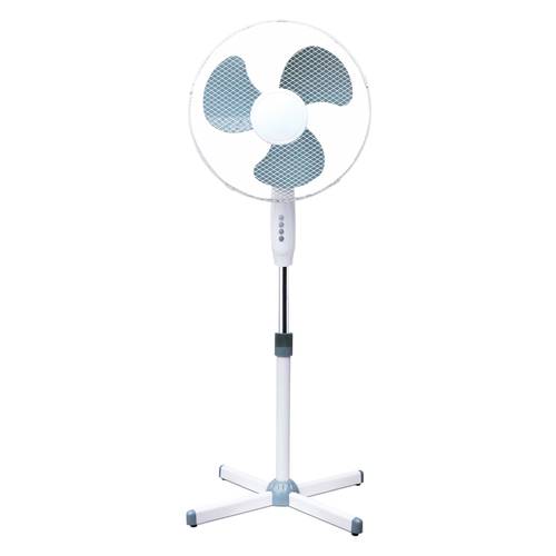 16 white oscillating floor fan with head motor h49 x w51 5 x d12cm setting indoor fan for office home fast from uk seller