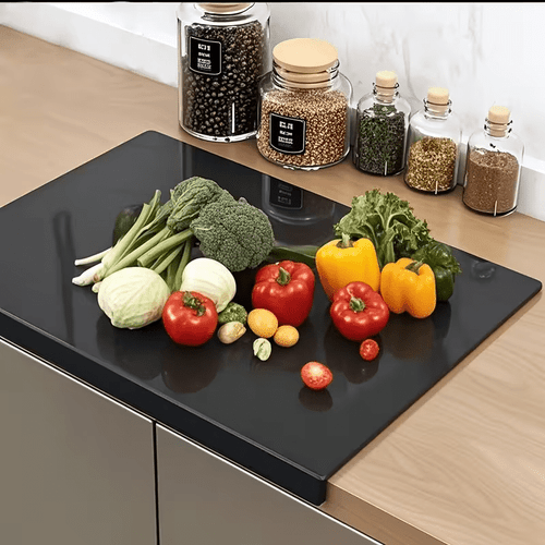 1pc large black high cutting board chopping board non slip acrylic black cutting board kitchen countertop protection cutting board fruit cutting board kitchen utensils christmas day gift kitchen supplies