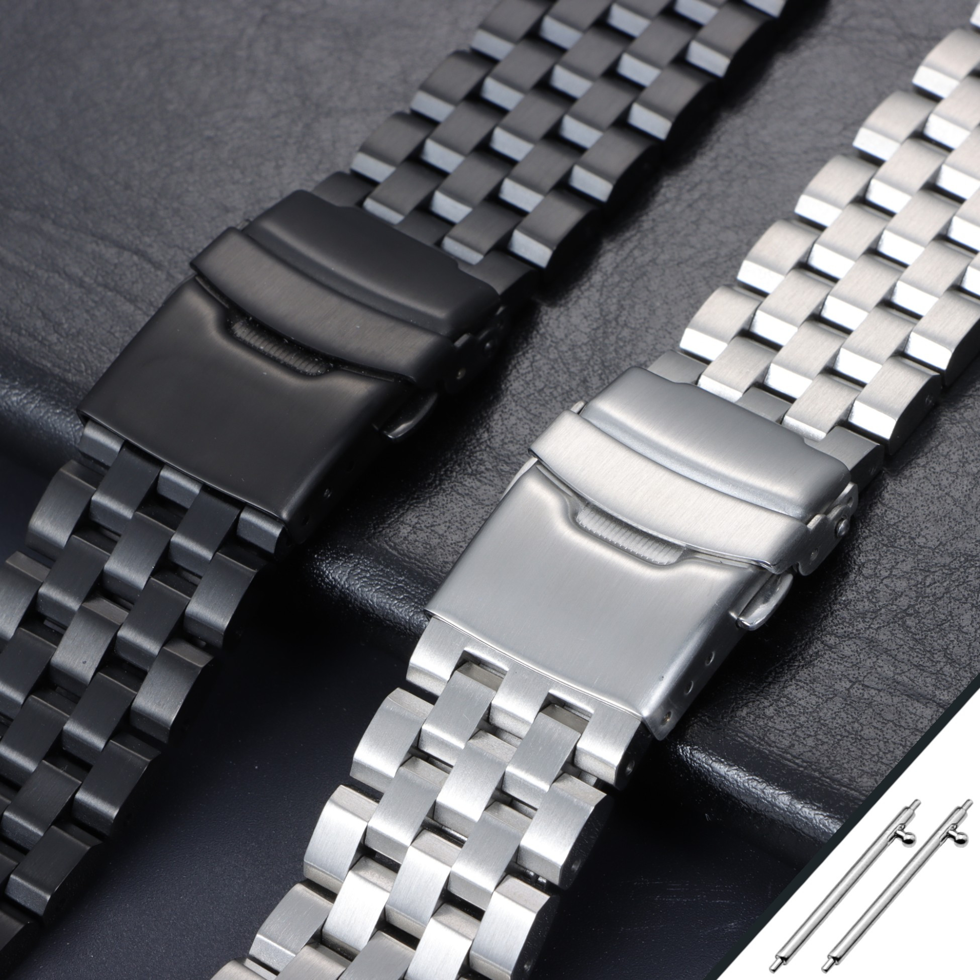 18 | 20 | 22 | 24 | 26 Stainless Steel Link Watch Bracelet Metal Curb Chain