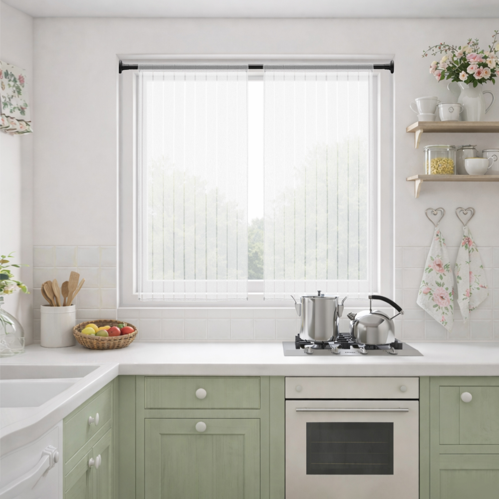 TEMU Cortina Cocina translúcida para Cocina, Comedor, de Puerta, Tejido Gasa Finas, Diseño Rayas disponible y