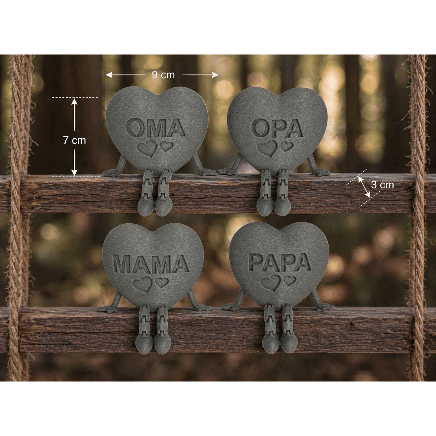 Heart - Buddy * For Grandma, Grandpa, Mom, Dad