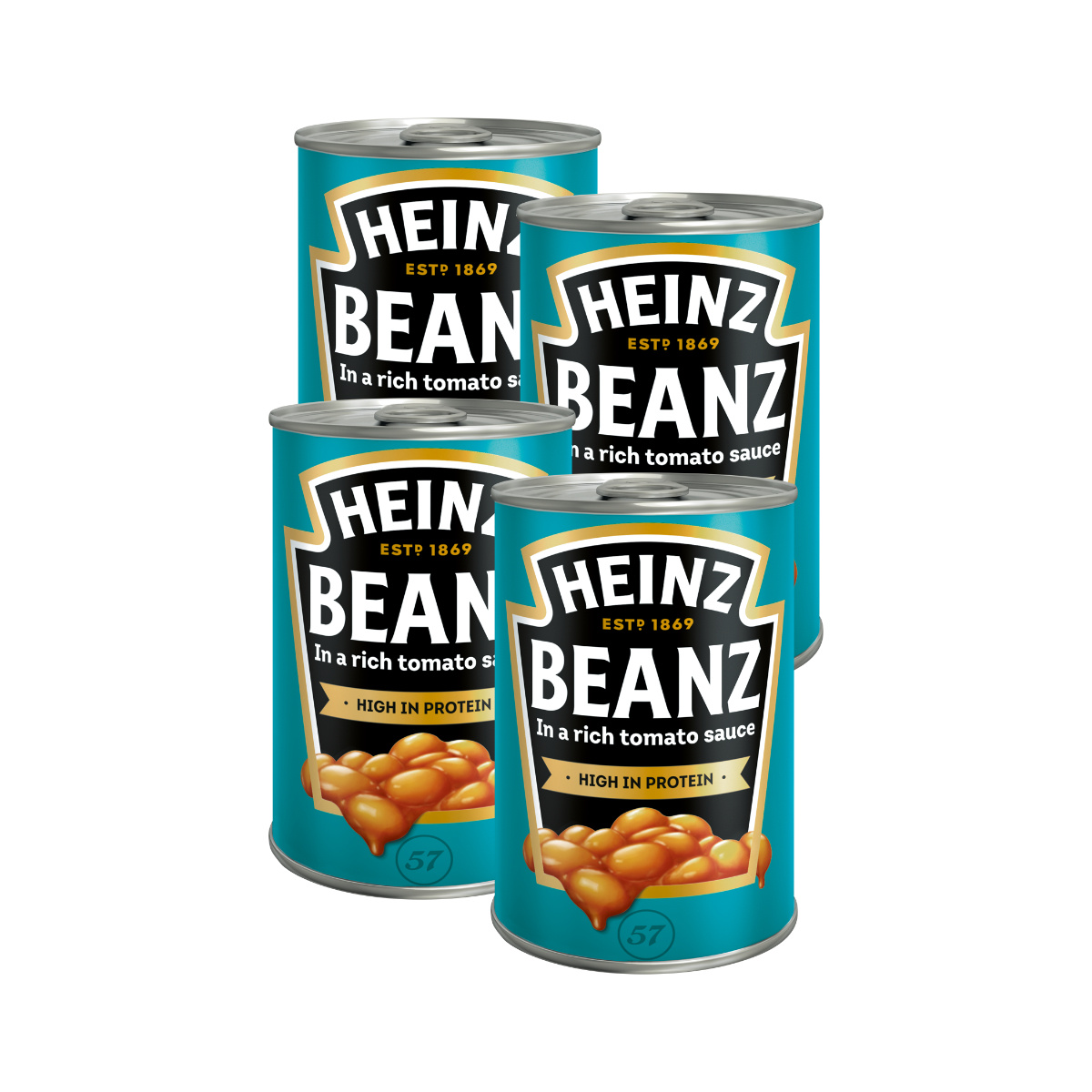 Image of Heinz Baked Beans In Spicy Seasoned Tomato Sauce 415g 4-pack