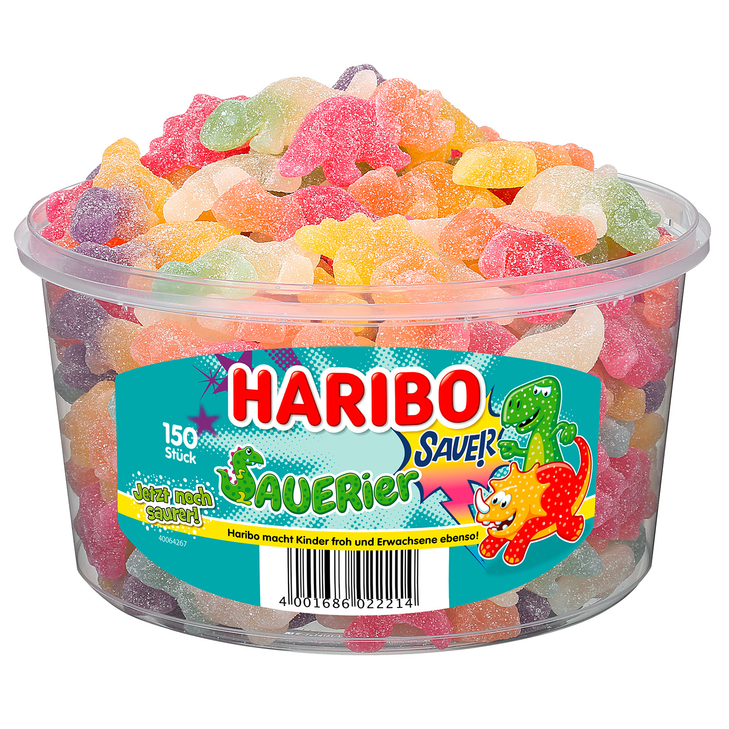 Haribo Sour Candies, 150-pack, 1350g