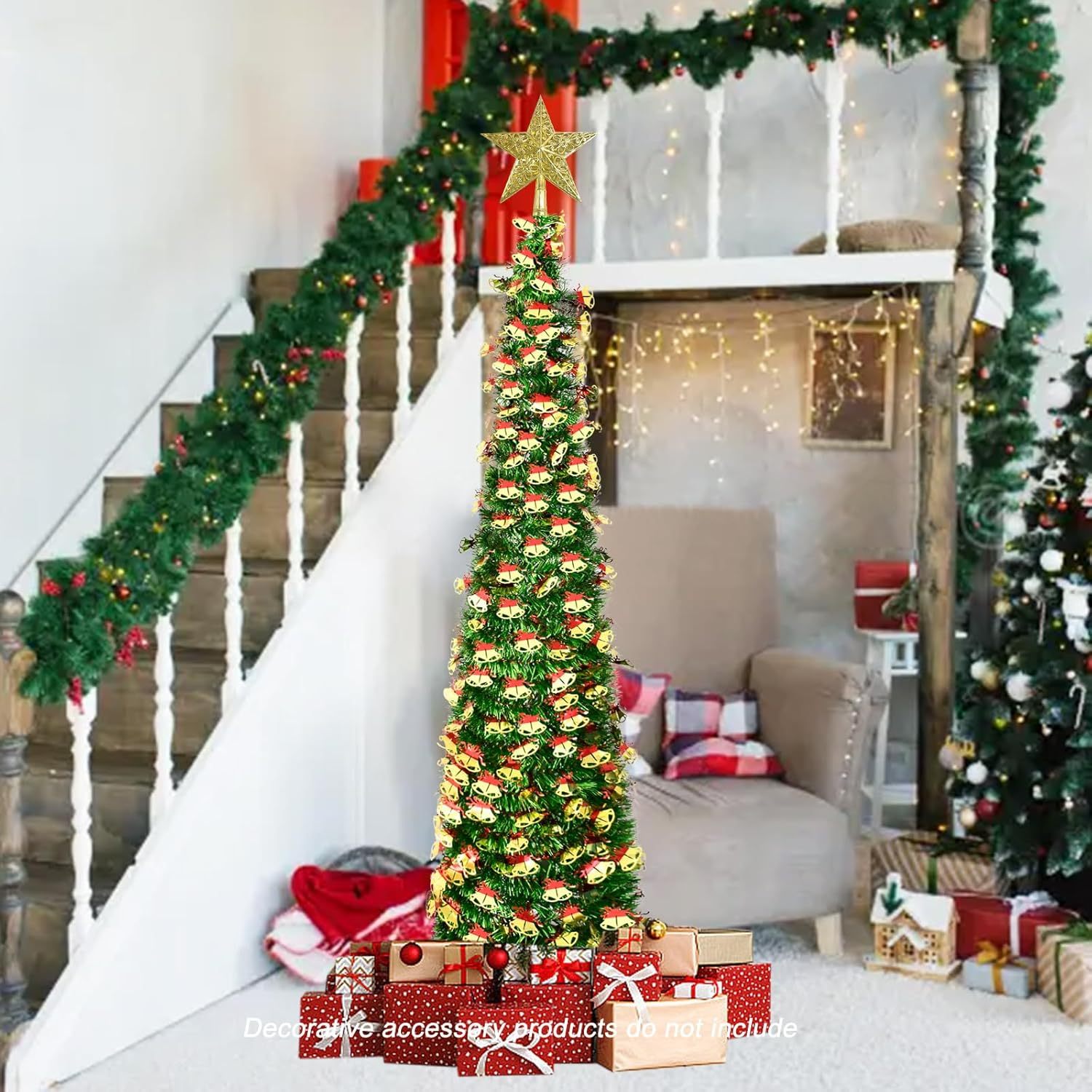 Image of Artificial Christmas Tree 150 Cm Foldable -up Christmas Tree