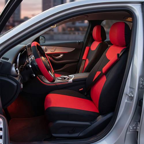 comprised universal auto seat covers with 2pcs seat belt covers and steering wheel cover included complete seat covers compatible with front and rear seats
