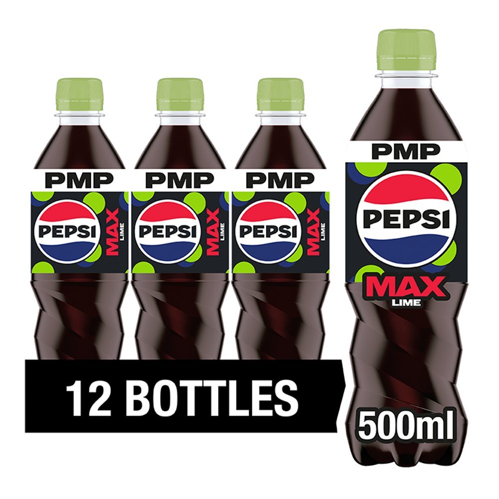 TEMU Max Lime Sugar Free Soft Drink 12 X 500ml Bottles