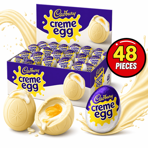 48pcs creme eggs bulk box creamy filled chocolate treats individually wrapped gifting parties