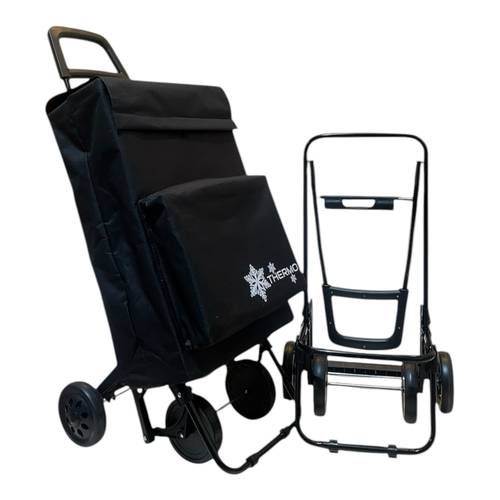 folding shopping cart with thermal insulated bag and 4 wheels lightweight 94x44x38cm 40 durable and reusable folding shopping cart 4 high wheels shopping cart purchase 002