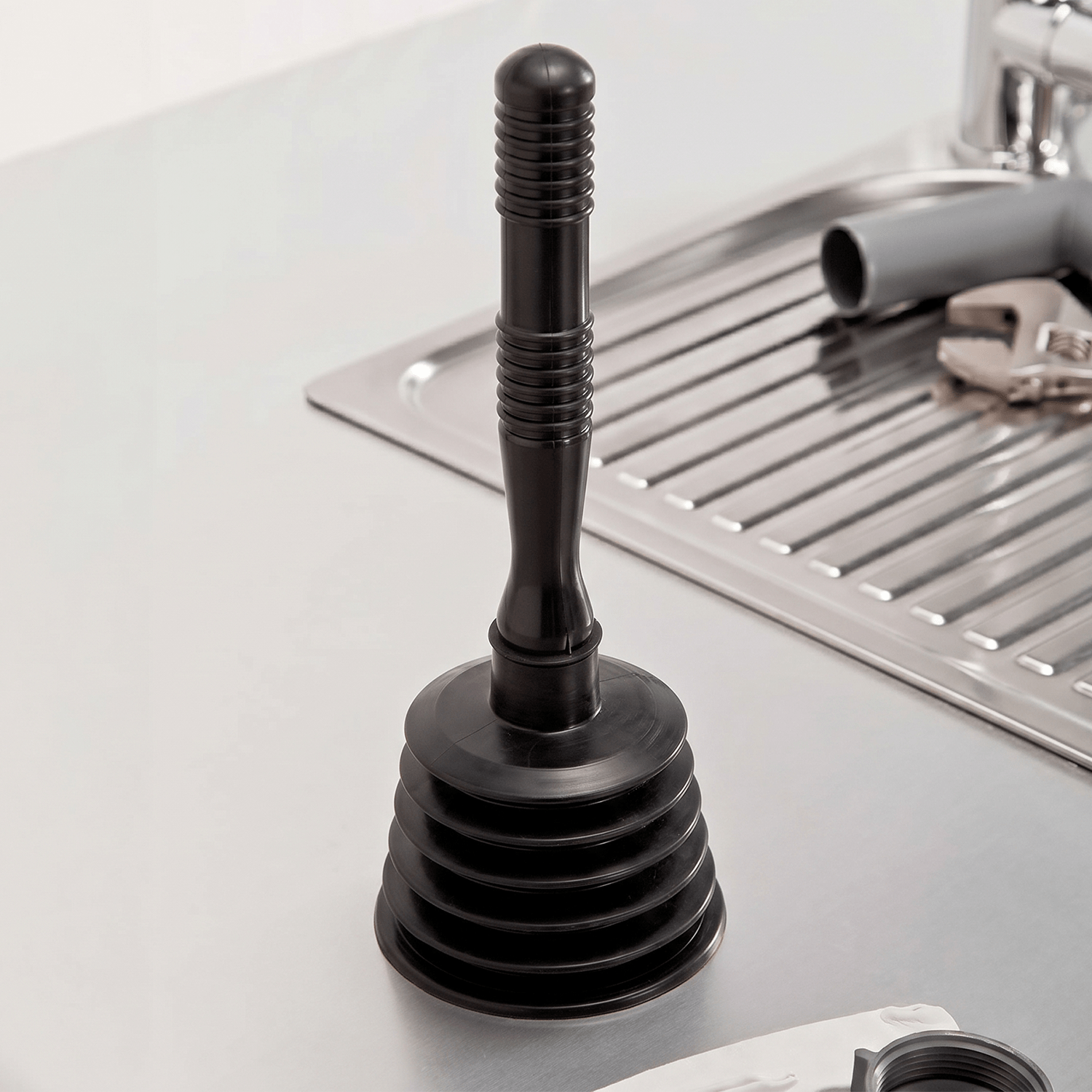 TEMU Desatascador Tuberías y Desagüe, para Fregadero y Desagüe de cocina, baño, ducha y bañera, Compacto y Resistente, Tamaño Grande para Fácil Uso