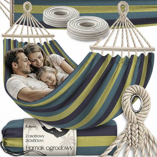 hanging person garden hammock 260x150 cm xxl with wooden bar hammock with cover for balcony strong materialpolyester stable and durable hammock for relaxation camping travel garden swing large family hammock boho style comfortable straps for comfortable rest