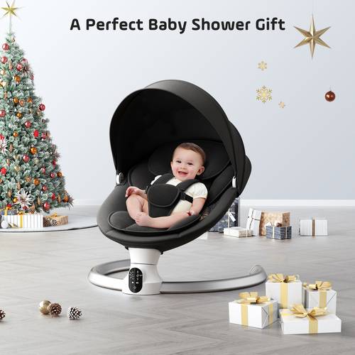 baby bouncer chair for infants control baby swing with 5 point safety harness 5 swing 3 timers and 10 music automatic rocker for newborn 0 6 month max 9 kg