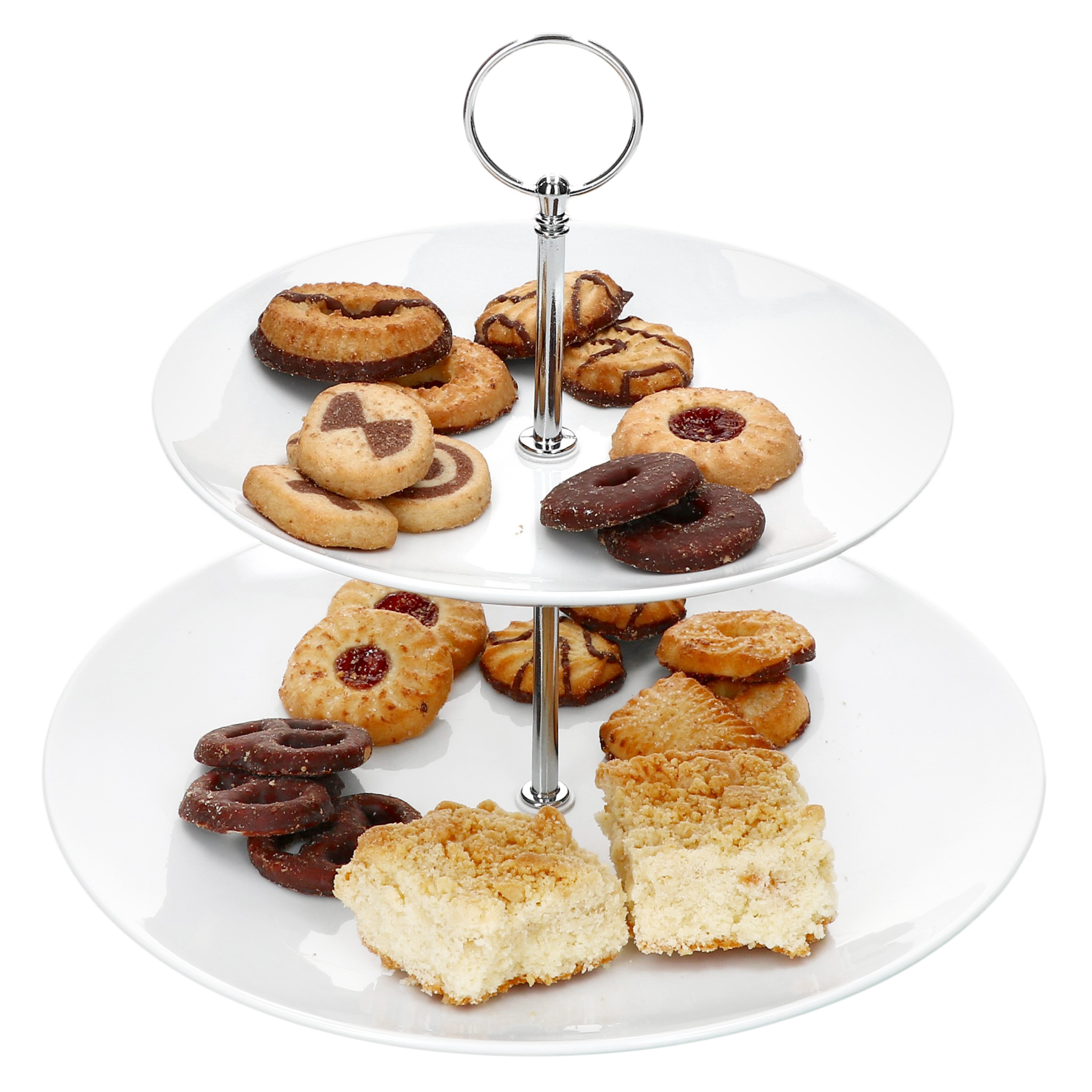 Porcelain 2-tier Etagère With Serving Plates, Ø27cm