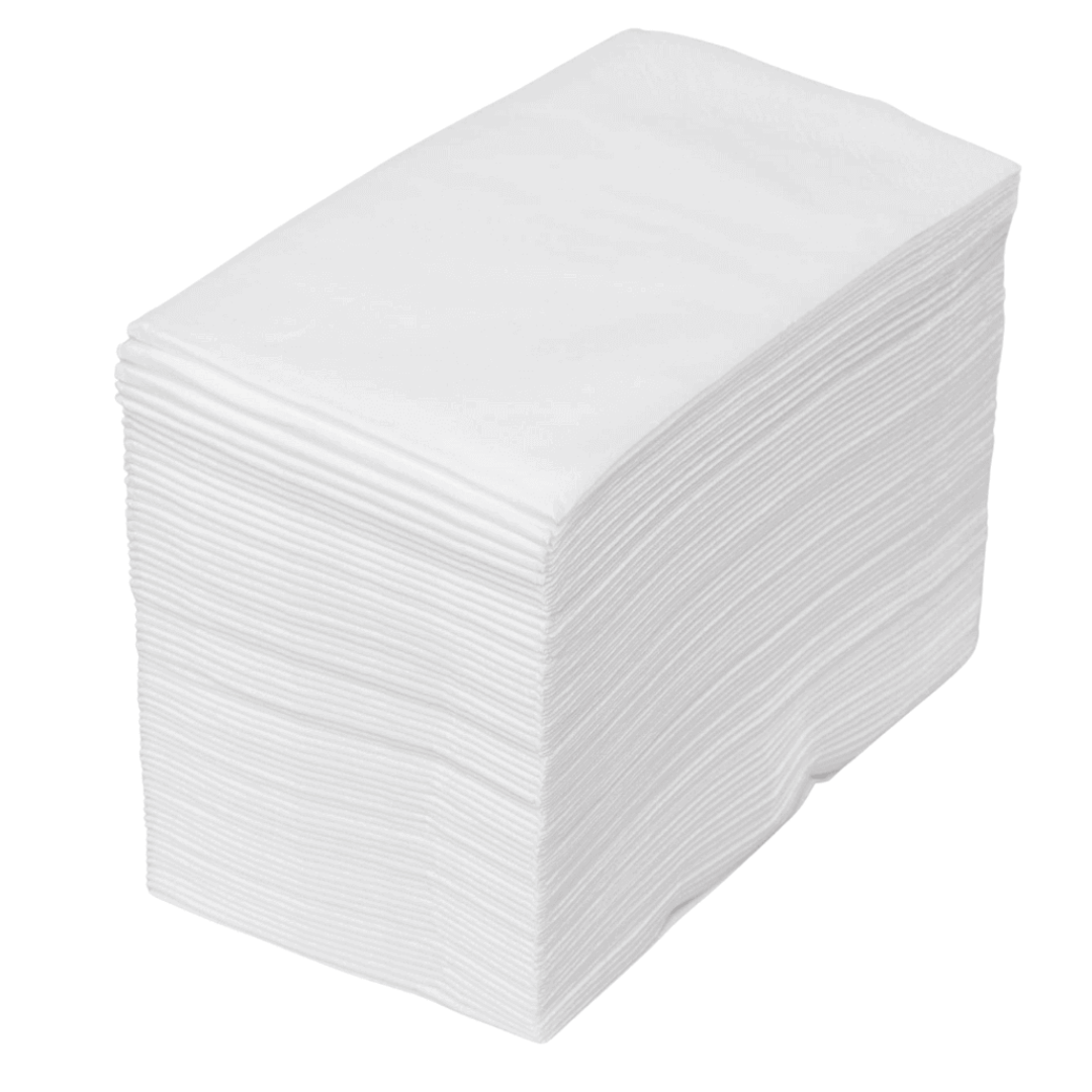 Image of Napkins 33x33 -ply 250pcs 1/8 Fold White Made Of Cellulose - Paper Napkins For , Party, Birthday, Bistro & Household - Packaging